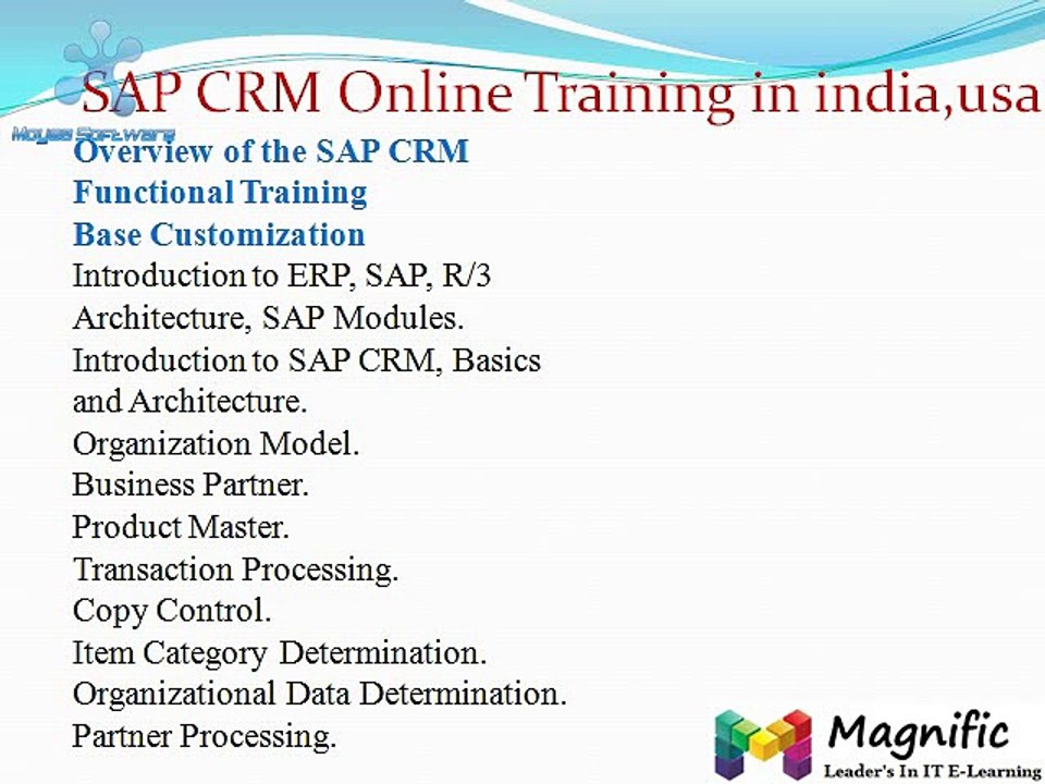 SAP CRM ONLINE TRAINING IN INDIA,UK
