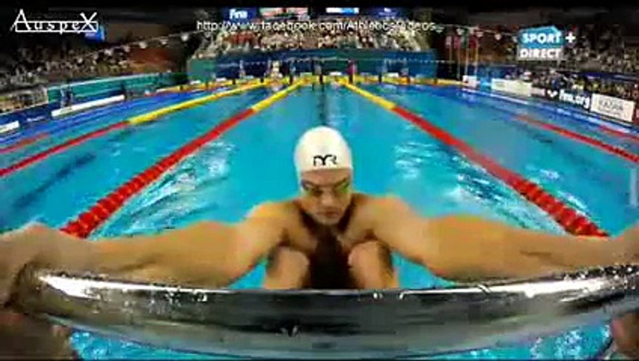 Florent Manaudou bat le record du monde en 50m dos