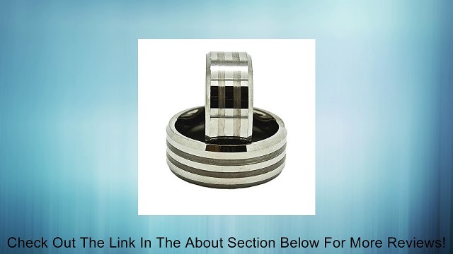 Matching Set 9mm Tungsten Carbide Wedding Bands with Double Satin Lines (Us Sizes 6-17) Review