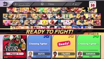 Super Smash Bros. For Wii U Online Wi-Fi Team Battle - Playing As Captain Falcon