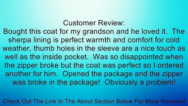 Ocean Current Big Boys' Senator Sherpa, Black, Small Review