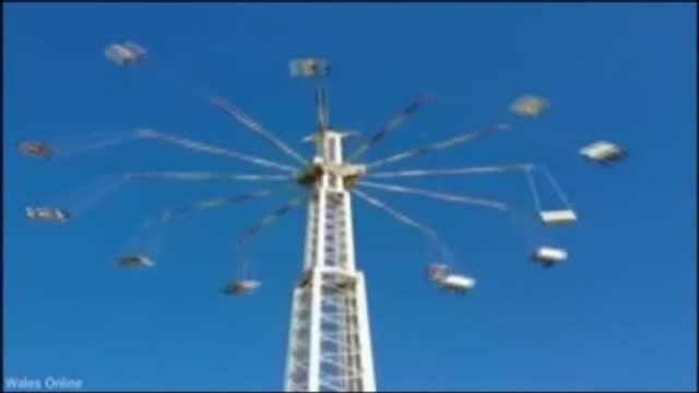 Aniden Çıkan Fırtına Döner Salıncakları Yerden Tam 35 Metre Yükseklikte Birbirine Vurdu