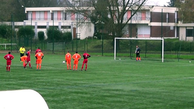 Ouverture du score de Toto sur penalty au Quesnoy