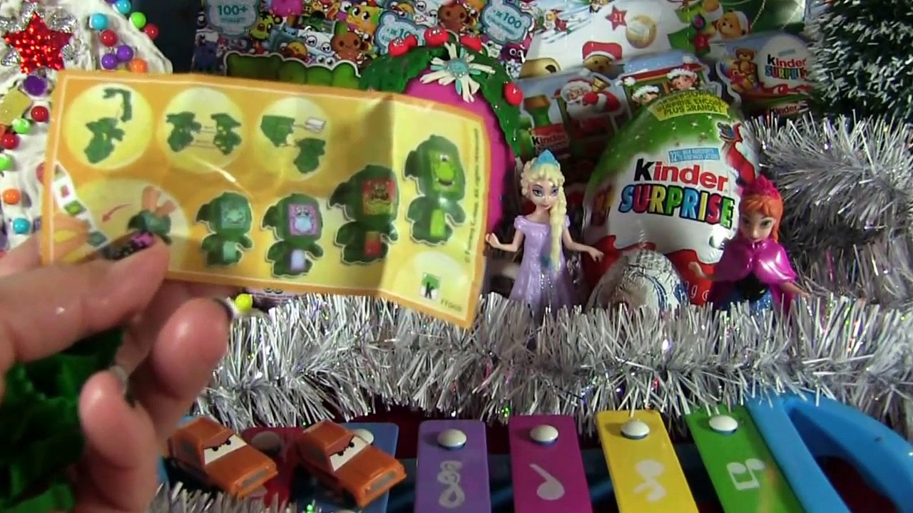 Shopkins Frozen Cars Kinder Surprise Eggs Play Doh Eggs! Christmas Advent Calendar Day 1!