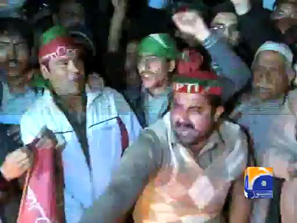 PTI protests in Peshawar-Geo Reports-08 Dec 2014