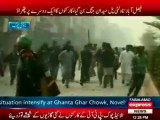 PTI workers shut down Faisalabad on 8th dec