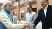 Prime Minister Narendra Modi meets Gujarat Chief Minister Anandiben Patel