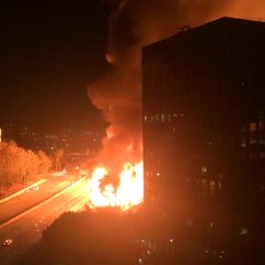 Historic blaze in downtown Los Angeles