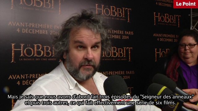 Le Hobbit 3 - Peter Jackson, Martin Freeman et Richard Armitage à Paris.