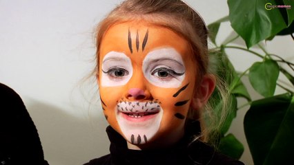 Tutoriel maquillage : maquiller son enfant en tigre