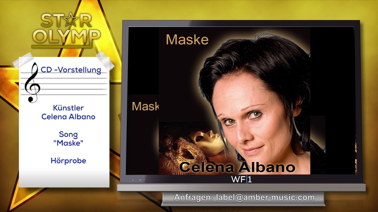 Sängerin Celena Albano - Maske-    CD-Vorstellung--Amber-Musikpromotion