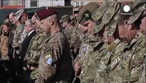 نخستین مراسم پایان ماموریت نظامی ناتو در کابل