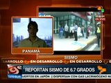 Panamá: registran sismo de 6.6° Richter en la frontera con Costa Rica