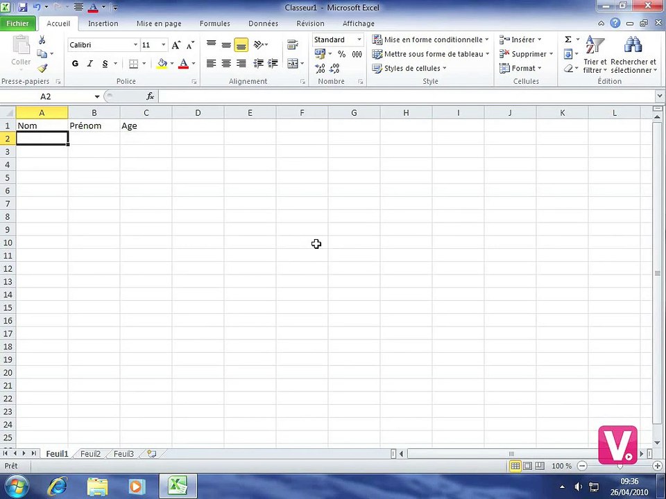 004-Saisir des données dans un document - Formation intégrale sur Excel 2010