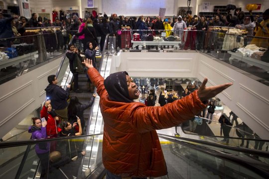 Eric Garner protesters occupy N.Y. stores