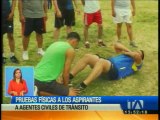 Aspirantes a agentes de tránsito en Guayaquil rindieron pruebas físicas