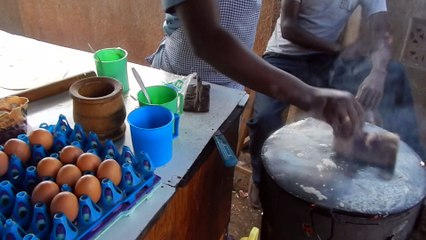 Ugandan famous 'Rolex', 'Rolled-Eggs' preparation