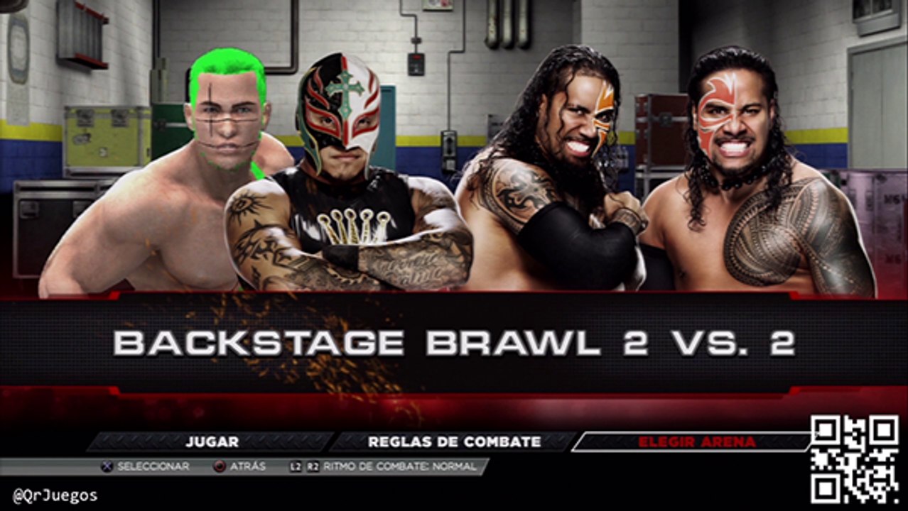 THE USOS VS REY MYSTERIO 2 VS. 2 BACKSTAGE BRAWL WWE15