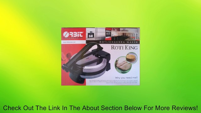 Roti King Tortilla Roti Maker1000 Watts Non-Stick 110 Volts Review