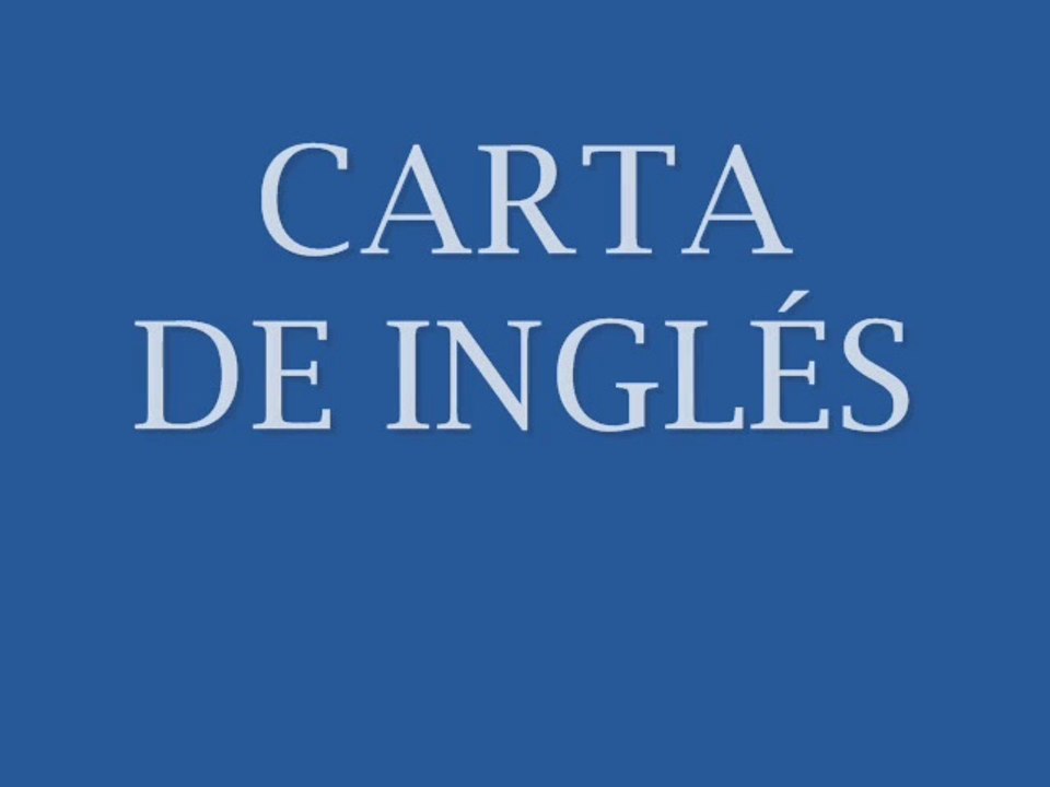 Carta de ingles