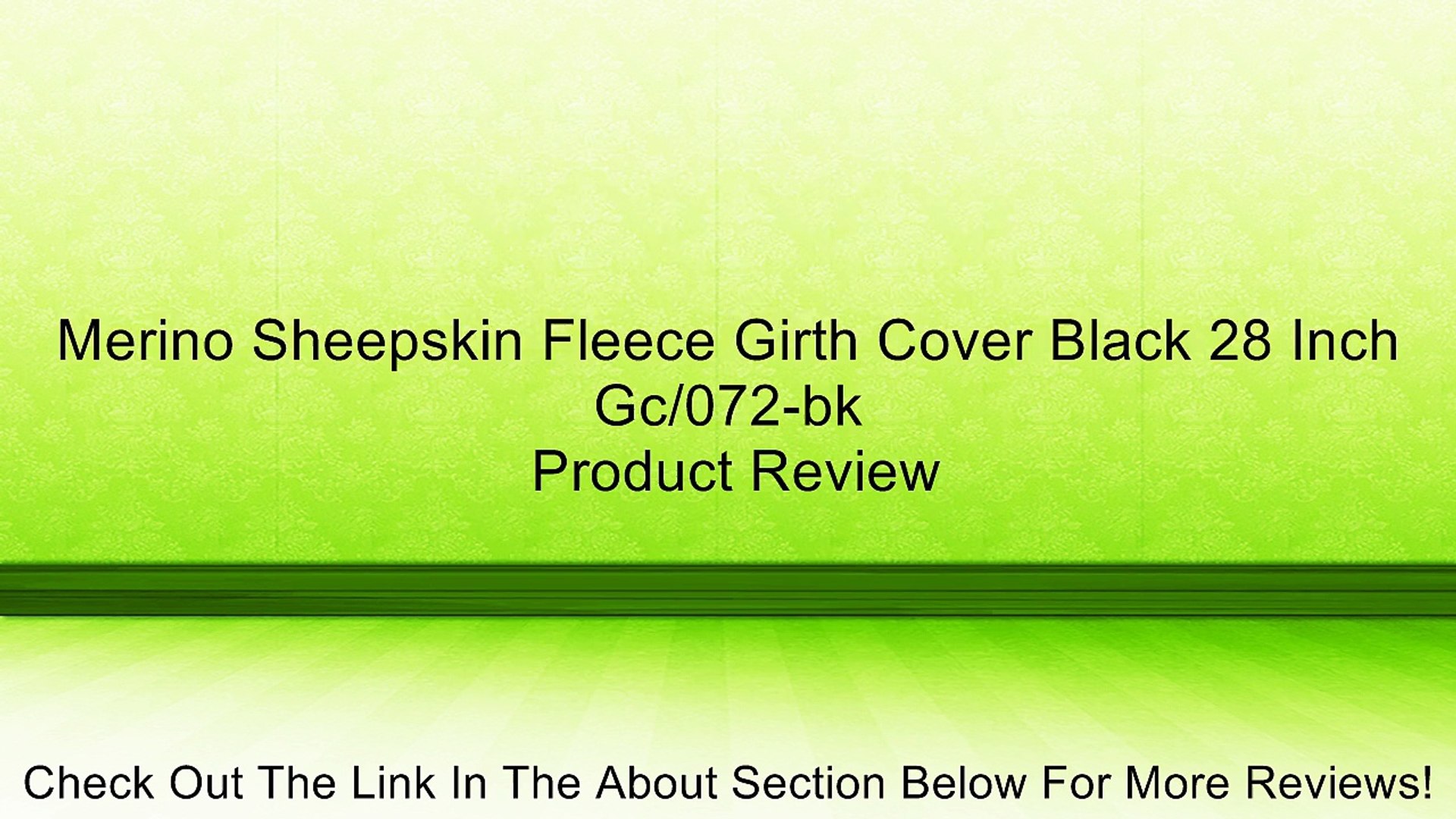 ⁣Merino Sheepskin Fleece Girth Cover Black 28 Inch Gc/072-bk Review