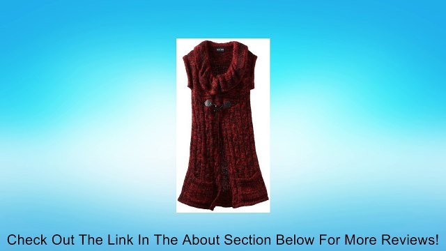 2 Hip By Wrapper Big Girls' Toggle Sweater, Off White/Black, 8 Medium Review