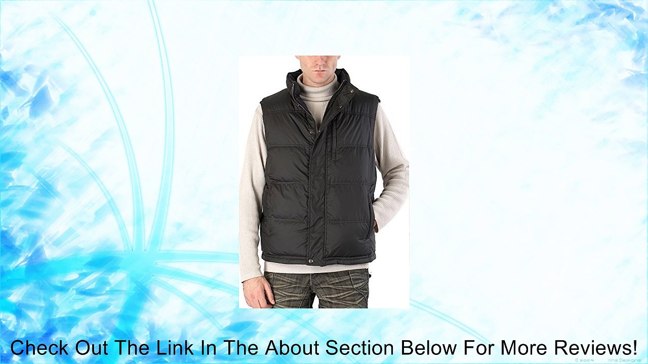 BGSD Men's Hooded Reversible Down Vest - Black/Navy Medium Review