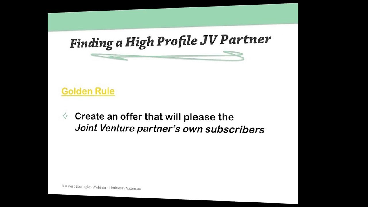 6. Giving Away Free Information, Summits and Joint Ventures