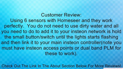 INSTEON 2852-222 Water Leak Sensor Review