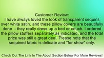 Decorative Transparent Sequins Floral Throw Pillow COVER 18