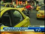 Habitantes de Santo Domingo no están de acuerdo con nueva tarifa de taxis