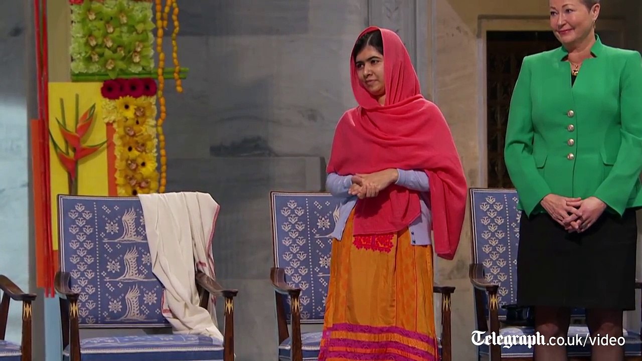 Malala Yousafzai receives Nobel Peace Prize 2014