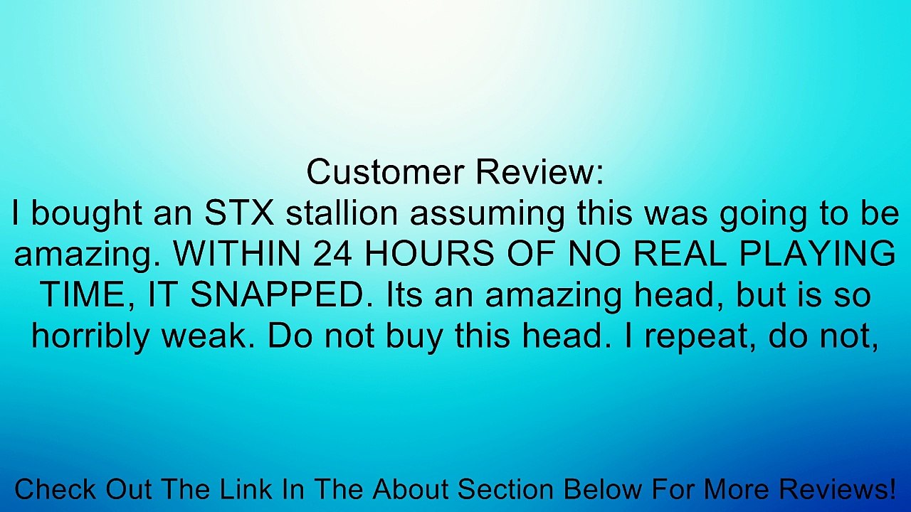 STX Stallion Men's Lacrosse Head Review