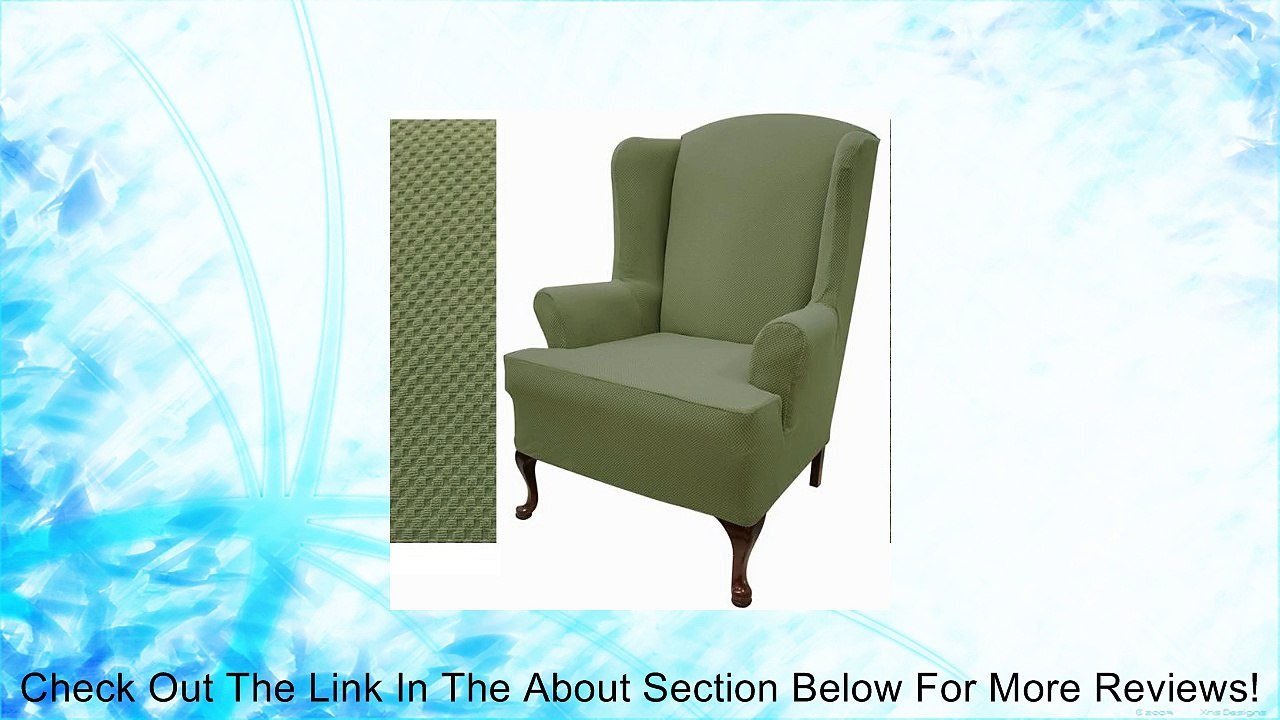 Stretch Pique Balsam Green Wing Chair Cover 708 Review