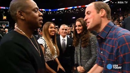 Will and Kate meet Jay Z and Beyonce at NBA game