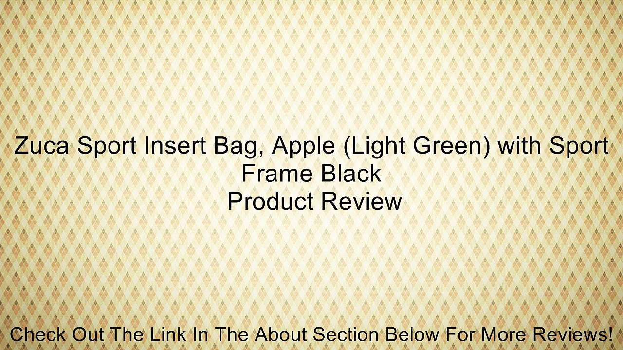 Zuca Sport Insert Bag, Apple (Light Green) with Sport Frame Black Review