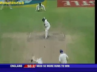 Dale Steyn unplayable ball on test debut to Michael Vaughan 2004