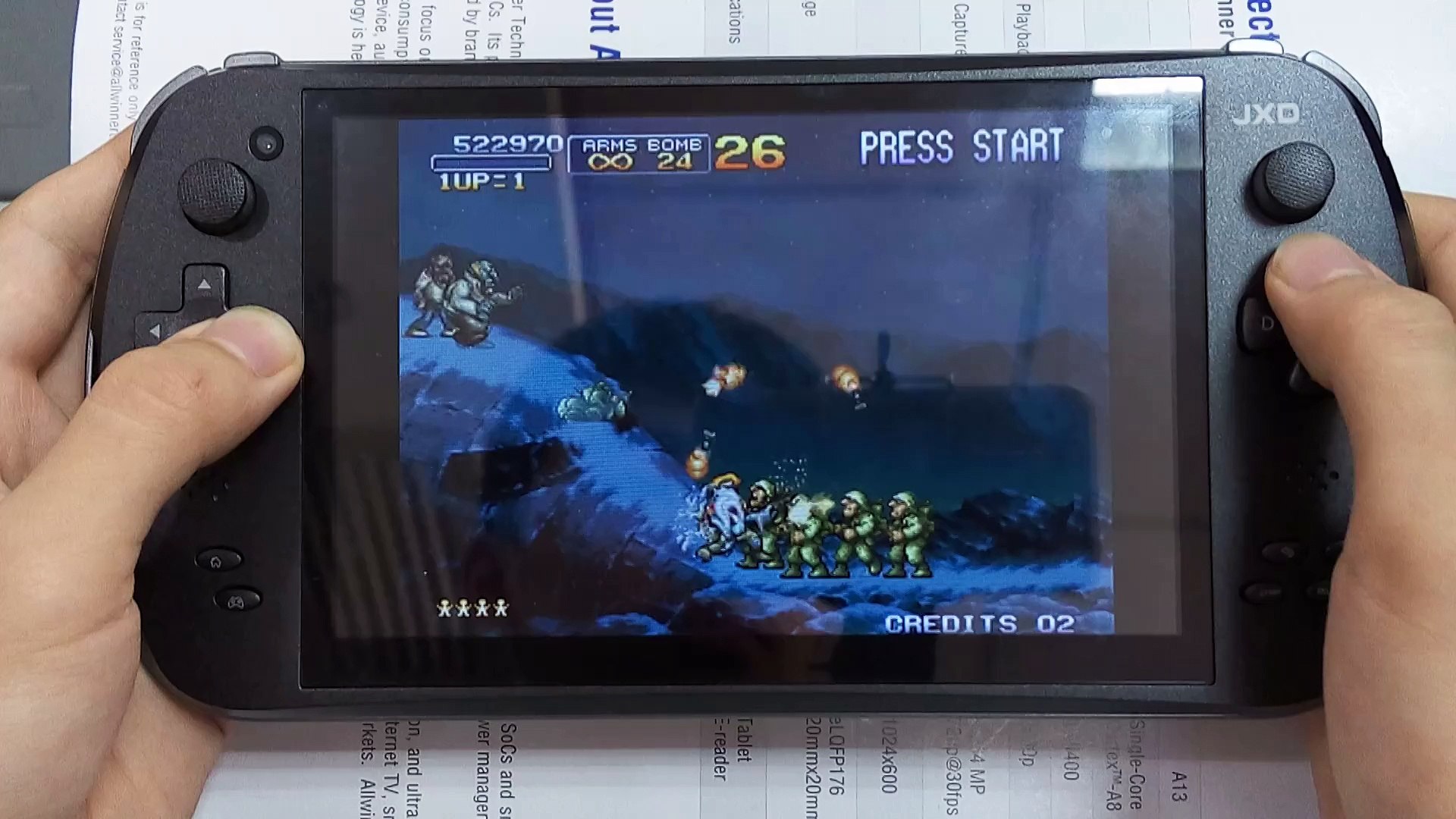 02 Metal Slug 3 NeoGeo Video Game on JXD S7800B handheld game console