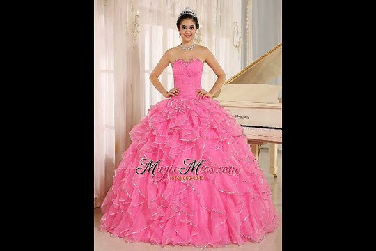 2015 Wholesale Ball Gown Sweetheart Floor-length Taffeta Beading Quinceanera Dress