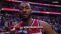 NBA player John Wall speechless during postgame interview after win over Celtics