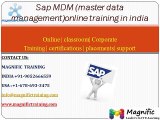 Sap MDM (master data management)online training in india