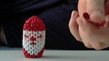 How to make 3d origami Santa Claus 1