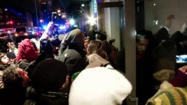 Eric Garner protesters gather at Barclays Center in New York