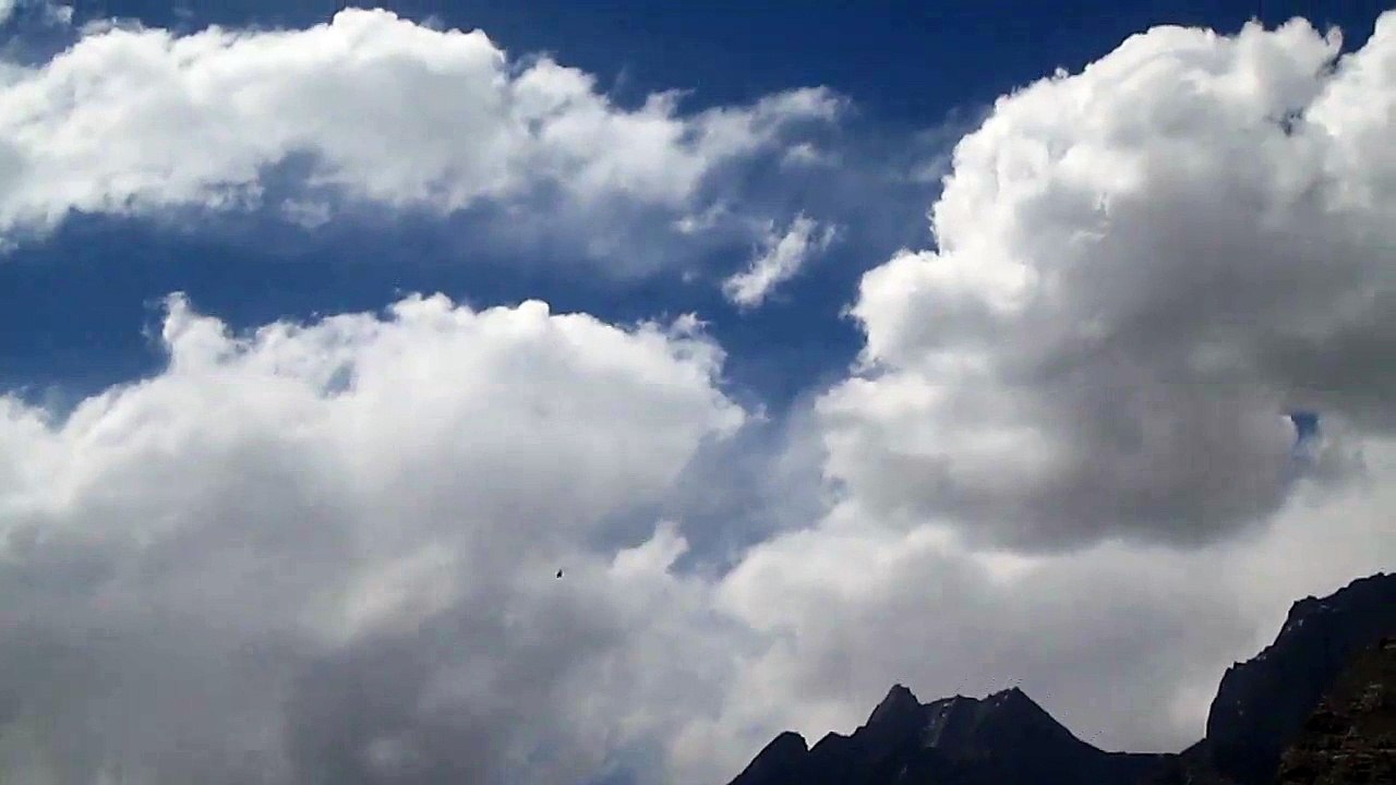 Helicopter in the sky of Upper Kachura lake Skardu