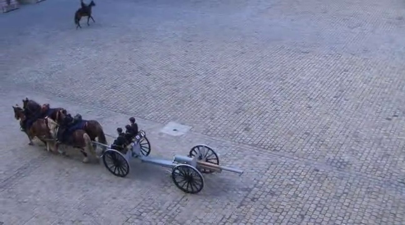 Canon de 75 avec attelage