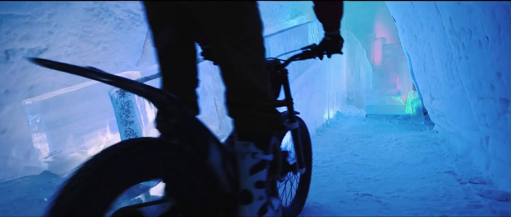 Crazy Moto Trial session Through Giant Igloo with Dougie Lampkin
