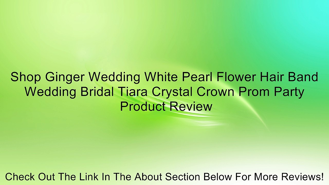 Shop Ginger Wedding White Pearl Flower Hair Band Wedding Bridal Tiara Crystal Crown Prom Party Review