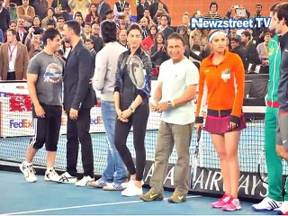 Deepika Padukone shares tennis court with Federer