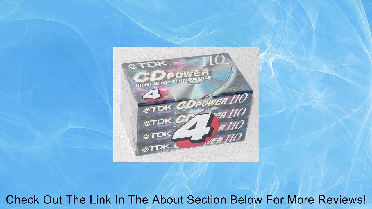 4-pack TDK Cd Power 110 Type Ii (Cro2) High Bias New Blank Audio Cassette Tapes Review