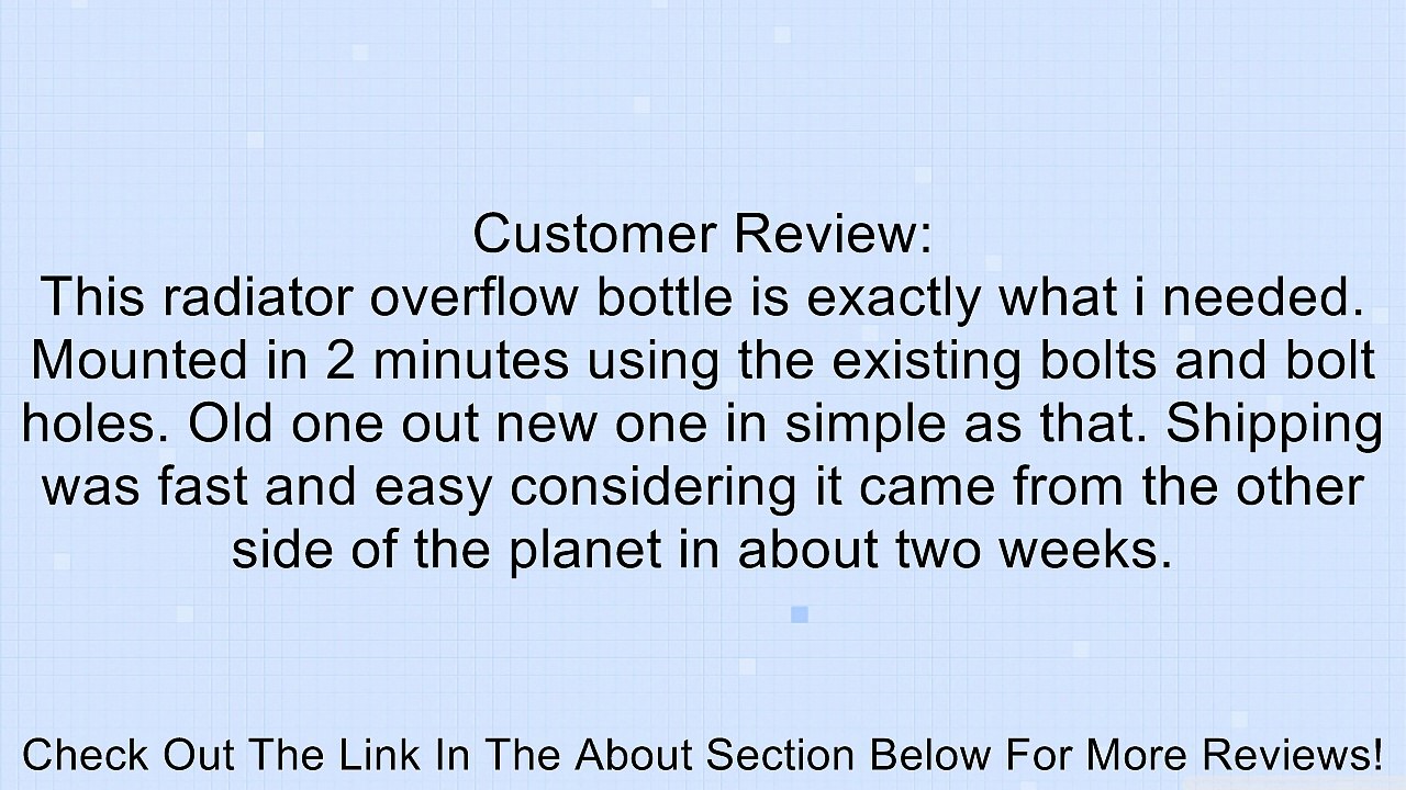 Coolant Bottle Overflow Nissan D21 FRONTIER Pickup 87-95 Review